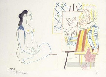 パブロ・ピカソ Painting - 芸術家とそのモデル II 1958年 パブロ・ピカソ